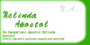 melinda apostol business card